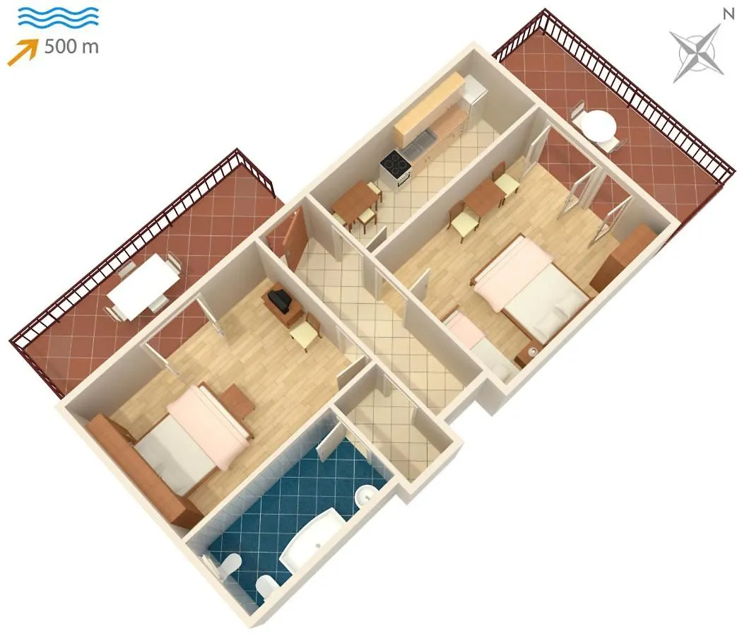 Apartments With A Parking Space Malinska